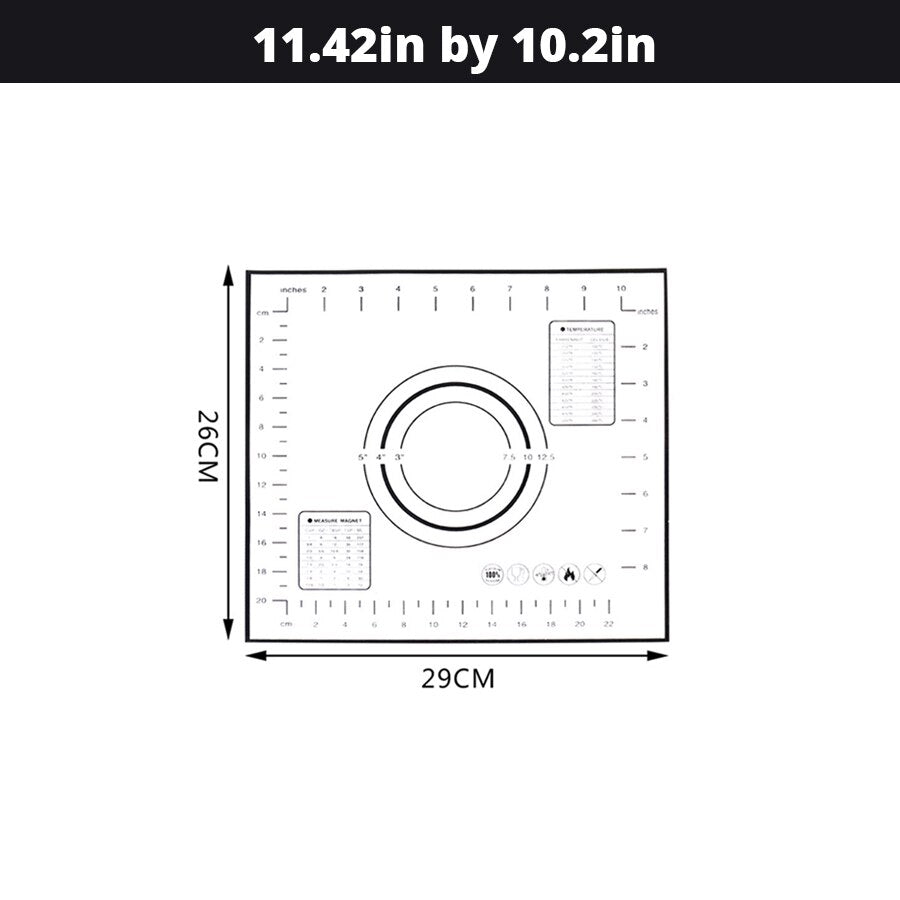 Extra Large 32"x24" Silicone Baking Mat - Non-Stick Non-Skid Pastry Mat with Measurements by Leeseph (Red & Black) - dianjiang-