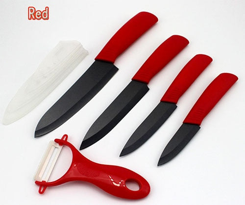 FINDKING Top quality  Zirconia black blade 3" 4" 5" 6" inch + Peeler + covers ceramic knife set kitchen Paring Fruit  knife - dianjiang-