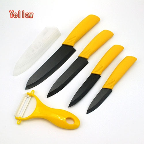 FINDKING Top quality  Zirconia black blade 3" 4" 5" 6" inch + Peeler + covers ceramic knife set kitchen Paring Fruit  knife - dianjiang-