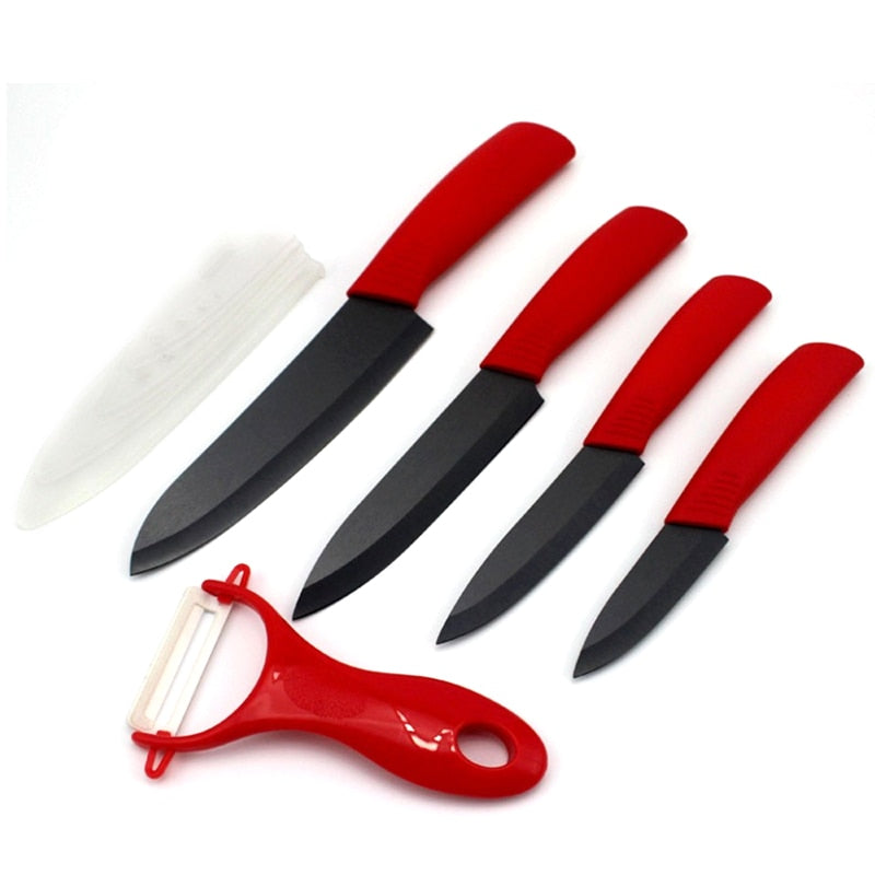 FINDKING Top quality  Zirconia black blade 3" 4" 5" 6" inch + Peeler + covers ceramic knife set kitchen Paring Fruit  knife - dianjiang-