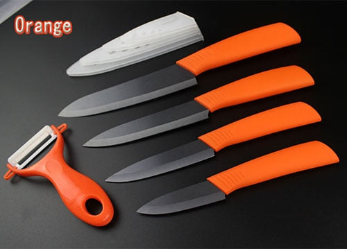 FINDKING Top quality  Zirconia black blade 3" 4" 5" 6" inch + Peeler + covers ceramic knife set kitchen Paring Fruit  knife - dianjiang-