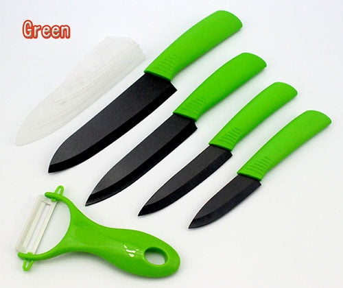 FINDKING Top quality  Zirconia black blade 3" 4" 5" 6" inch + Peeler + covers ceramic knife set kitchen Paring Fruit  knife - dianjiang-