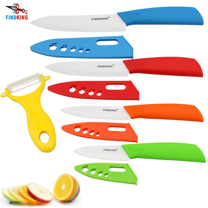 FINDKING top quality ceramic Zirconia kitchen knife set Ceramic Knife 3 4 5 6 inch Peeler Covers for Meat bread fruit knives set - dianjiang-