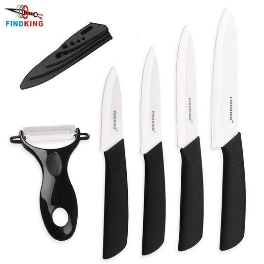 FINDKING top quality ceramic Zirconia kitchen knife set Ceramic Knife 3 4 5 6 inch Peeler Covers for Meat bread fruit knives set - dianjiang-