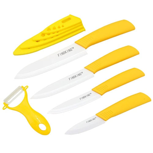 FINDKING top quality ceramic Zirconia kitchen knife set Ceramic Knife 3 4 5 6 inch Peeler Covers for Meat bread fruit knives set - dianjiang-