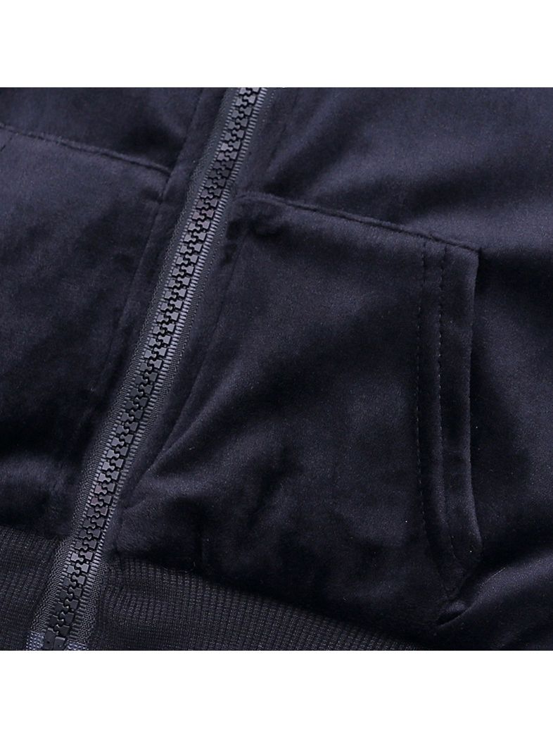 Fall 2-Piece Baby Toddler Boy Pleuche Tracksuit Hooded Jacket & Trousers - dianjiang-