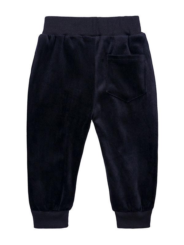 Fall 2-Piece Baby Toddler Boy Pleuche Tracksuit Hooded Jacket & Trousers - dianjiang-