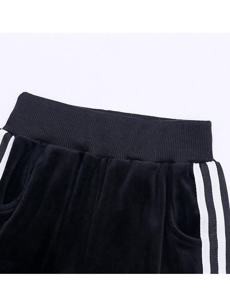 Fall 2-Piece Baby Toddler Boy Pleuche Tracksuit Hooded Jacket & Trousers - dianjiang-