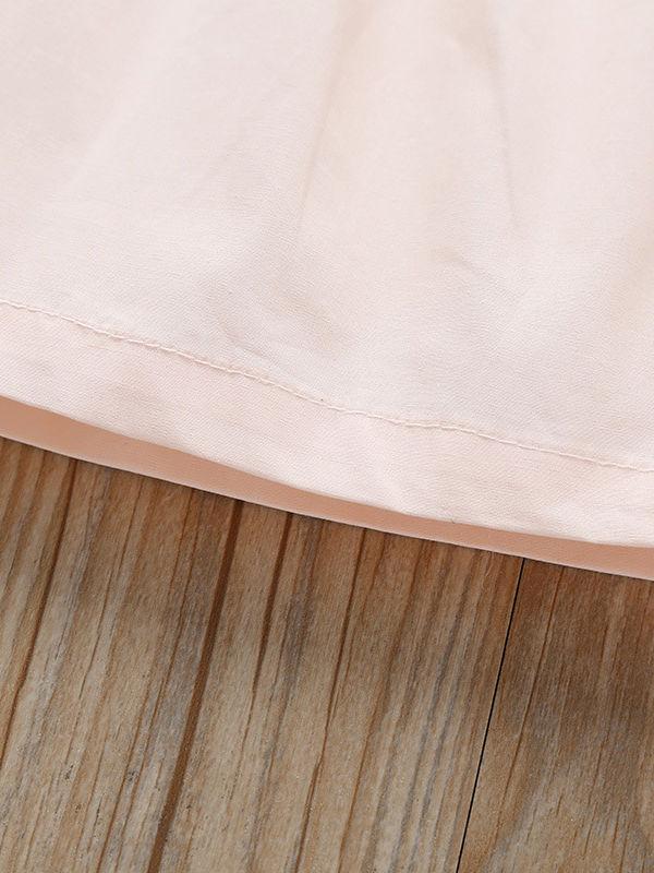 Fall 2-Piece Flower Top & Pink Suspender Pants Set - dianjiang-