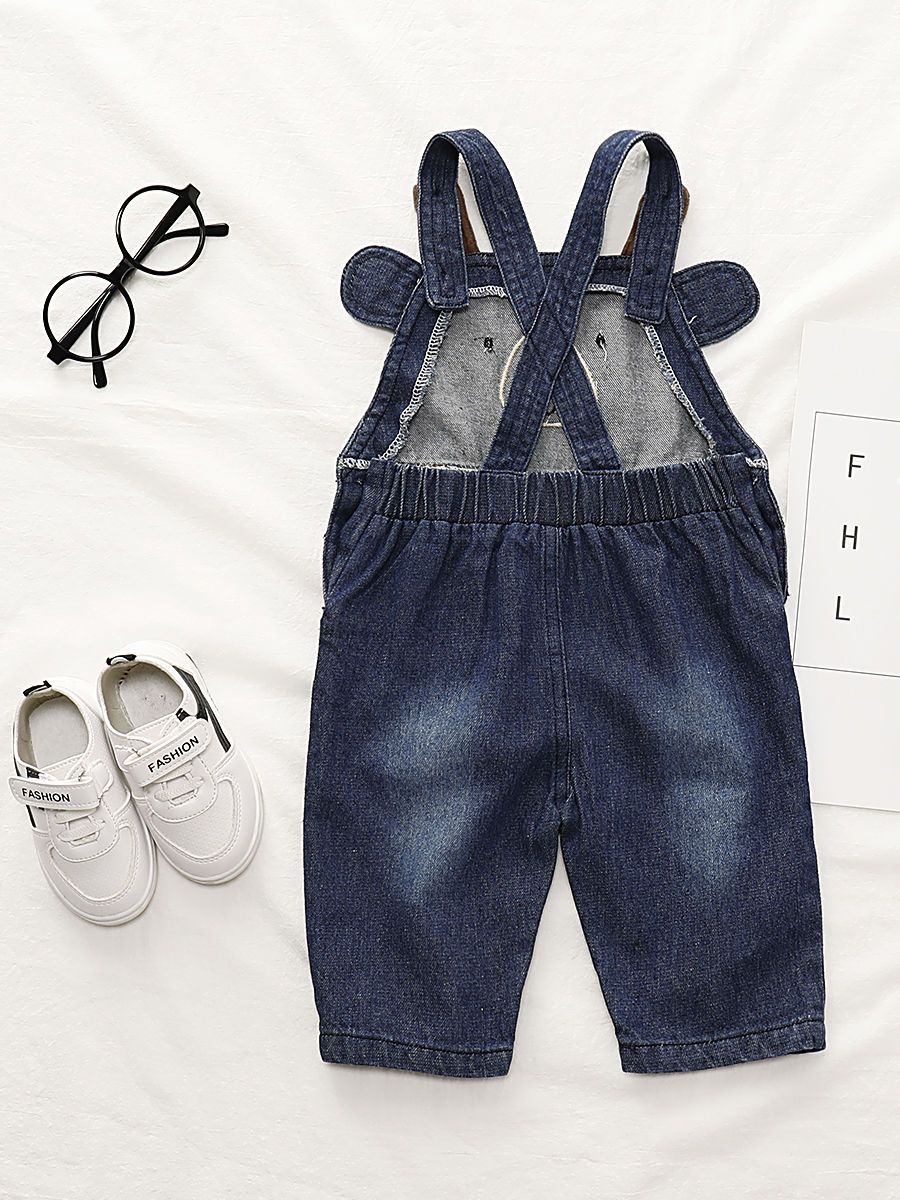 Fall Adorable Bear Bib Overalls For Baby Toddler Kids - dianjiang-