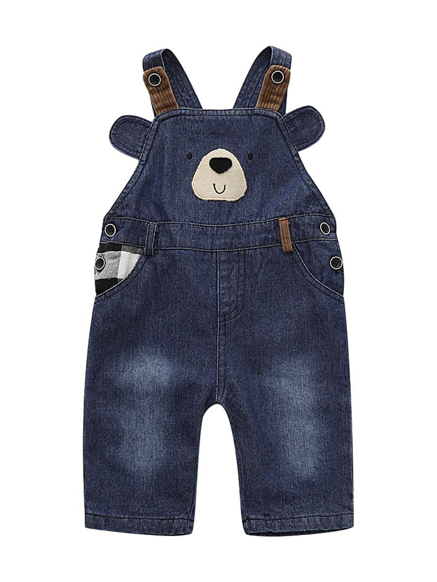 Fall Adorable Bear Bib Overalls For Baby Toddler Kids - dianjiang-