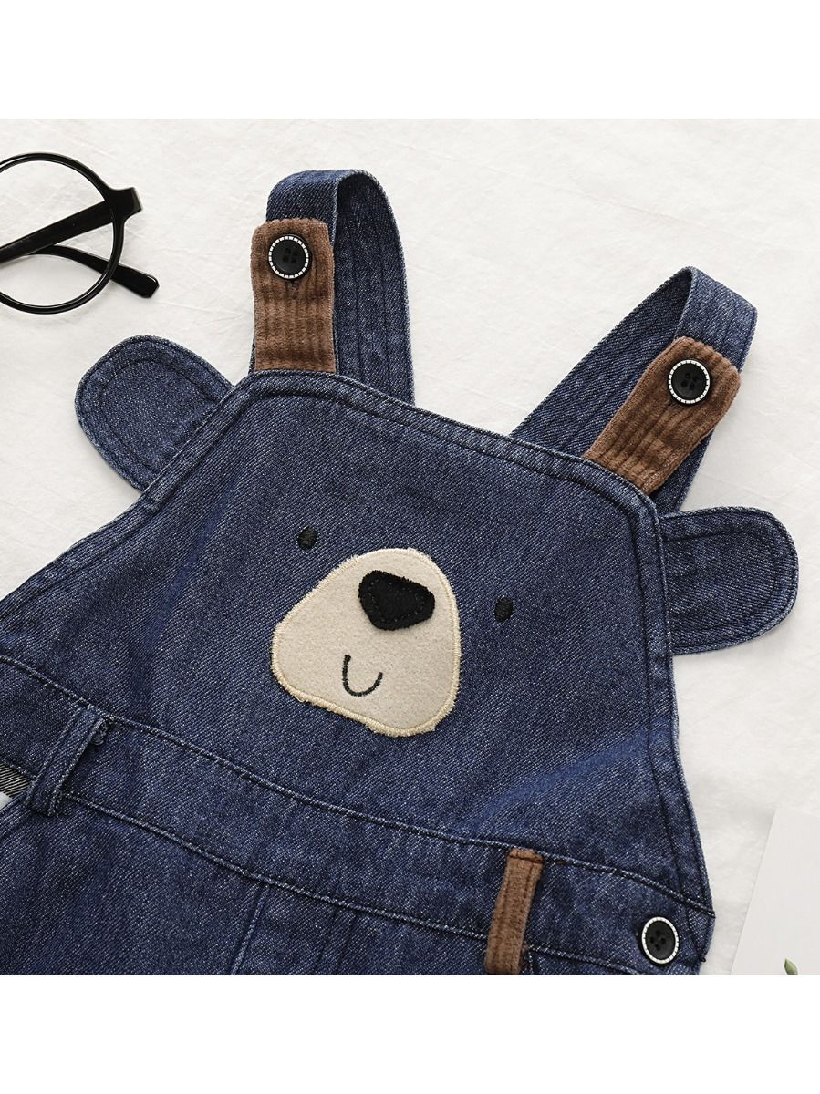 Fall Adorable Bear Bib Overalls For Baby Toddler Kids - dianjiang-