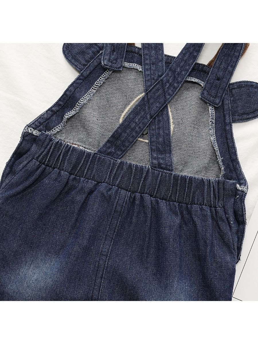 Fall Adorable Bear Bib Overalls For Baby Toddler Kids - dianjiang-