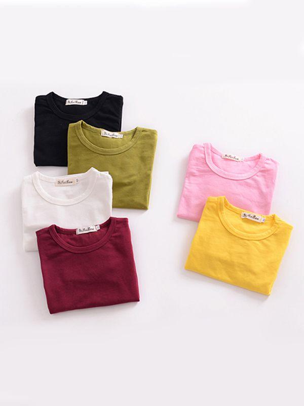 Fall & Autumn Baby Little Girl Round Collar Long Sleeves Cotton Top - dianjiang-