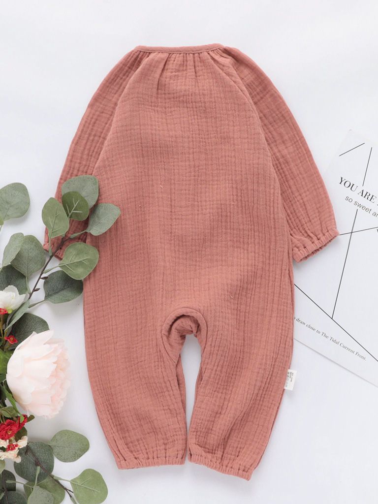 Fall Baby Muslin Overall Solid Color - dianjiang-