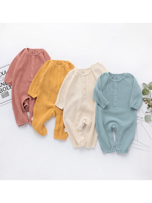 Fall Baby Muslin Overall Solid Color - dianjiang-