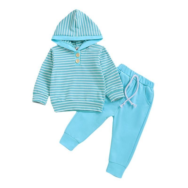 Fall Causal 2-Piece Set Stripe Hoodie & Trouser - dianjiang-