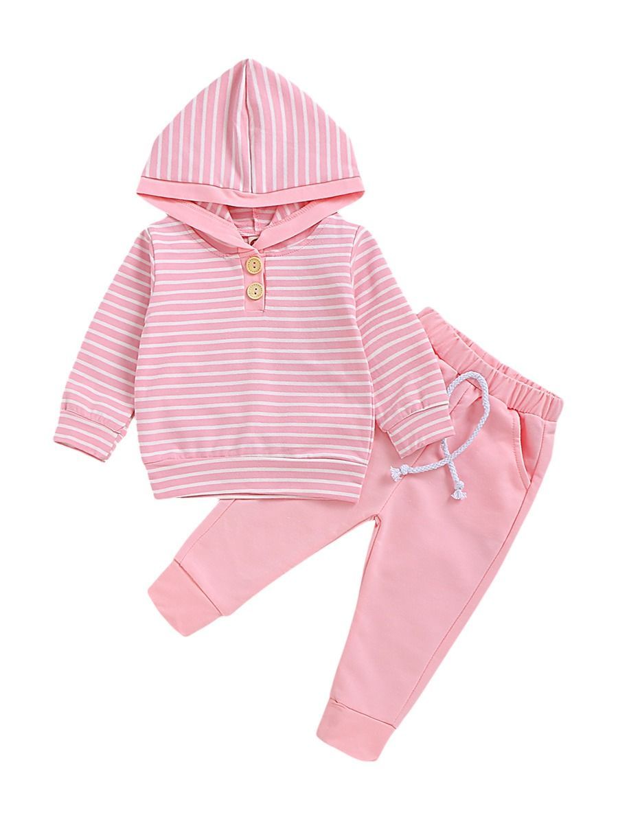 Fall Causal 2-Piece Set Stripe Hoodie & Trouser - dianjiang-