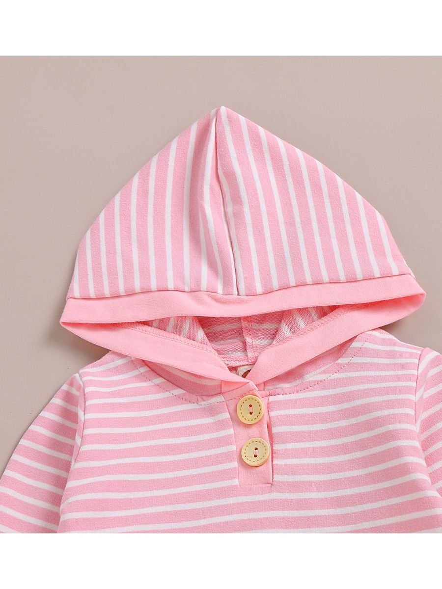 Fall Causal 2-Piece Set Stripe Hoodie & Trouser - dianjiang-