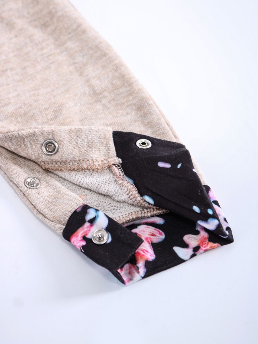 Fall Little Sister Floral Hooded Overall - dianjiang-