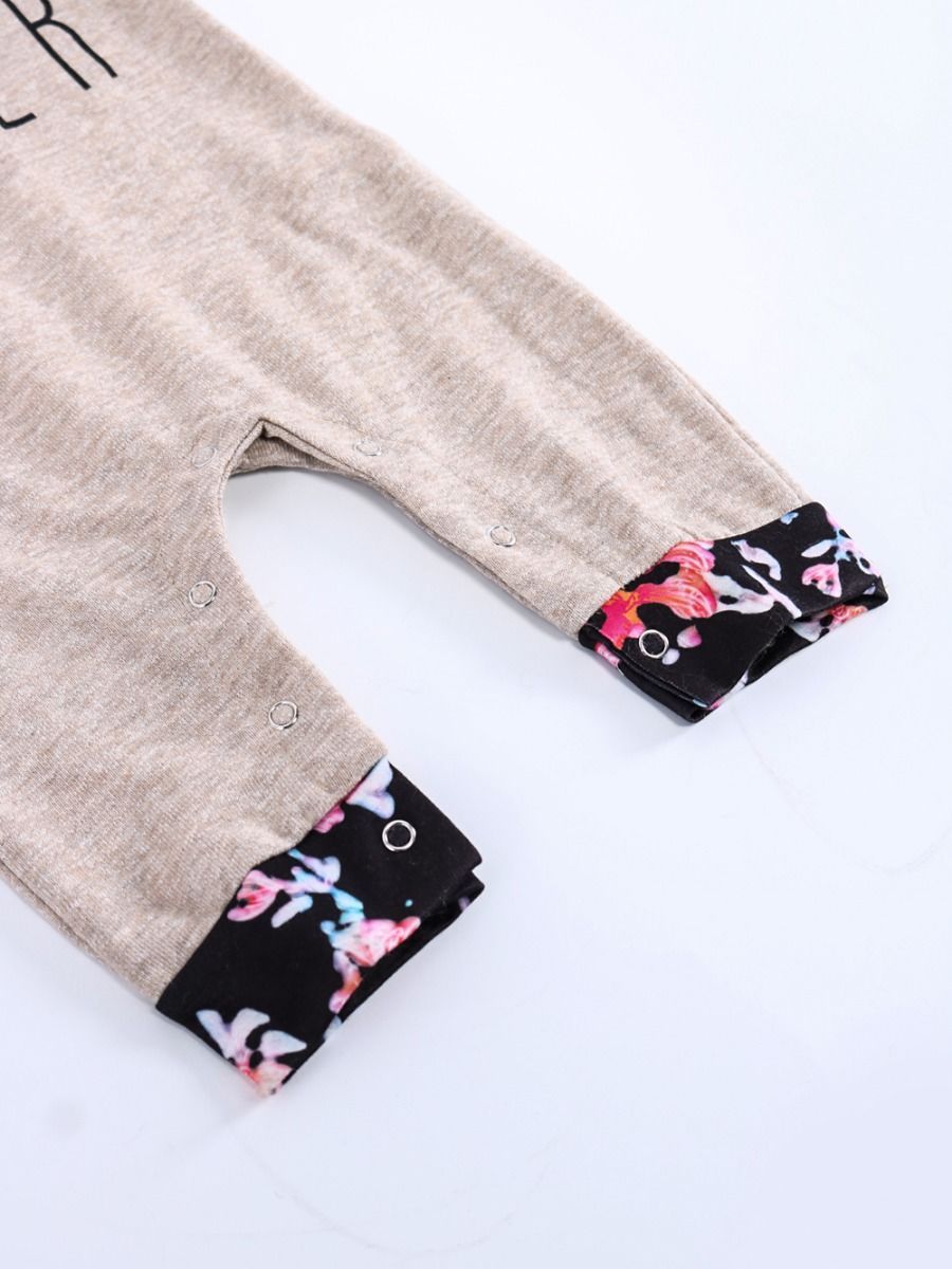 Fall Little Sister Floral Hooded Overall - dianjiang-