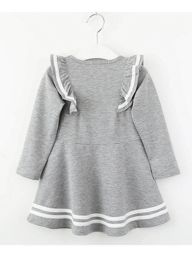Fall School Girl Ruffled Sleeve Dress - dianjiang-