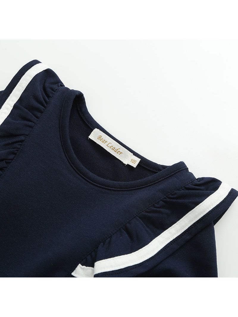 Fall School Girl Ruffled Sleeve Dress - dianjiang-