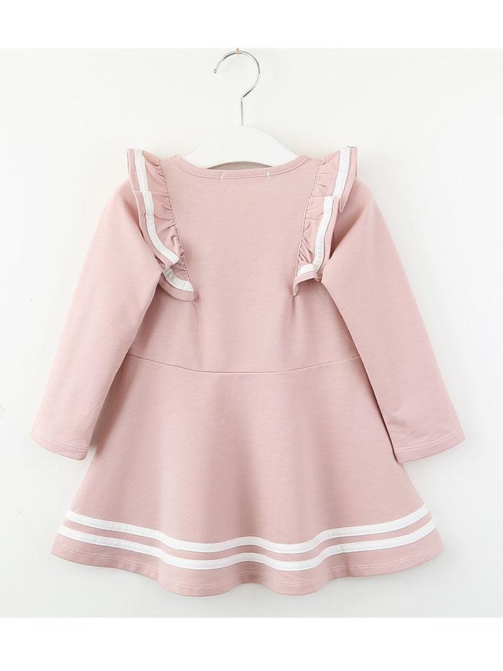 Fall School Girl Ruffled Sleeve Dress - dianjiang-