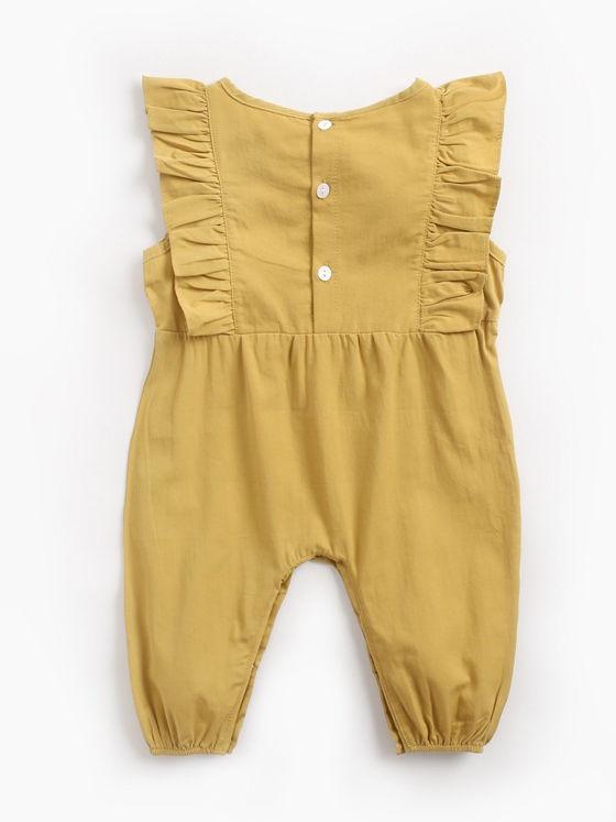Fall Solid Color Baby Frilled Jumpsuit - dianjiang-