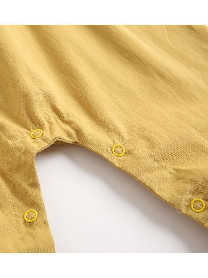 Fall Solid Color Baby Frilled Jumpsuit - dianjiang-