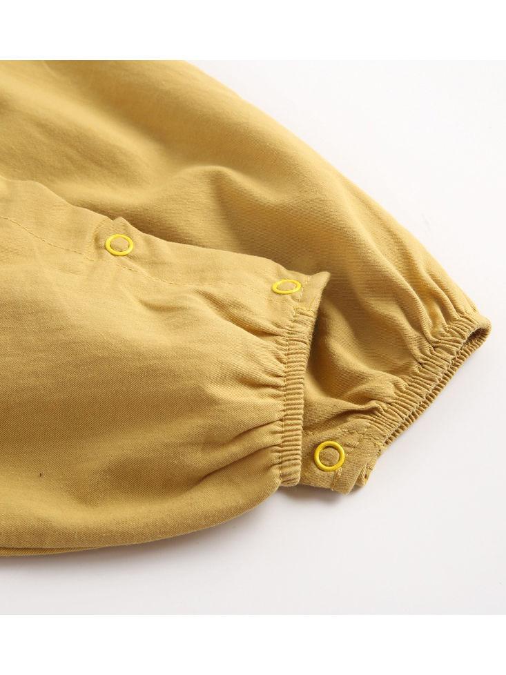 Fall Solid Color Baby Frilled Jumpsuit - dianjiang-