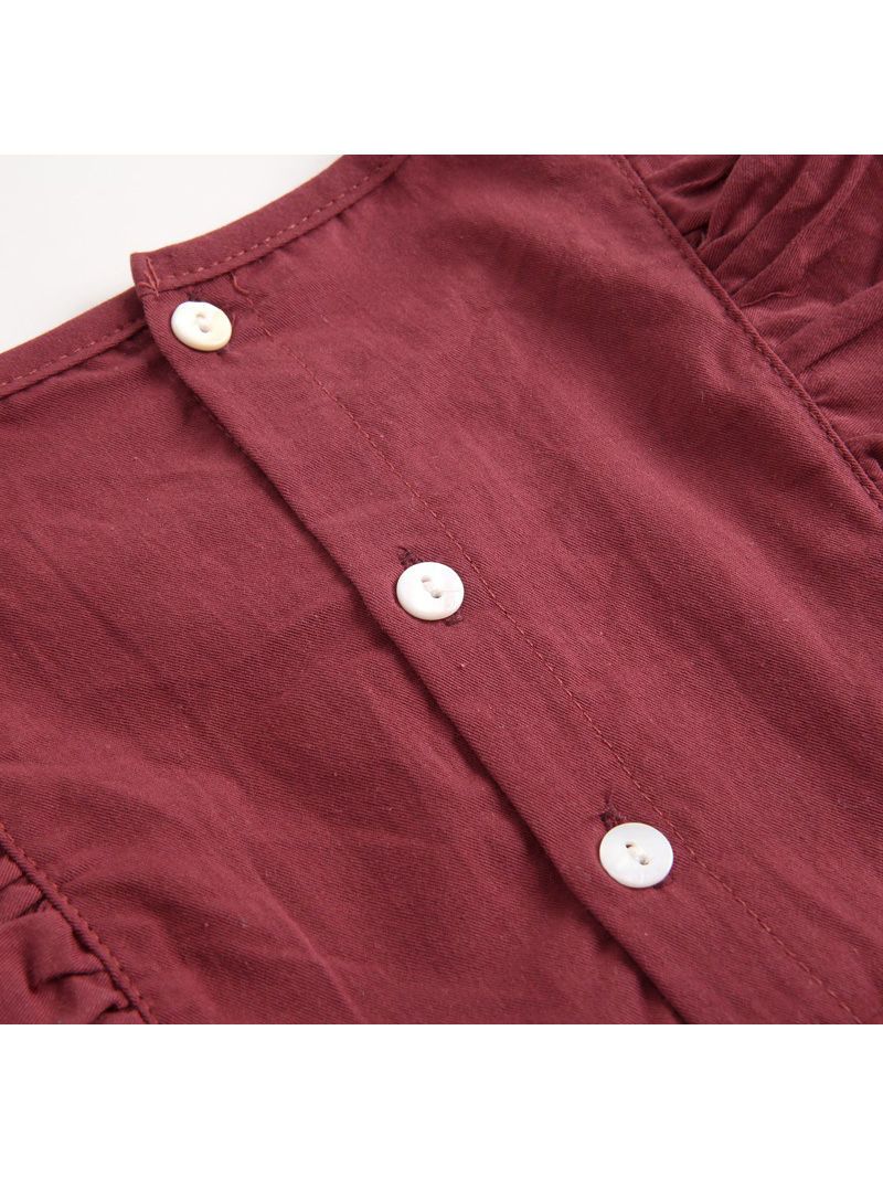 Fall Solid Color Baby Frilled Jumpsuit - dianjiang-