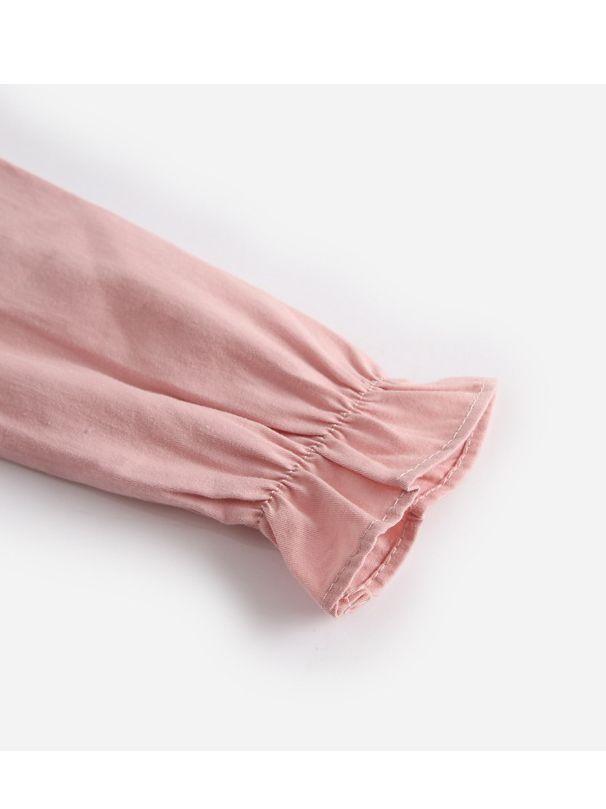 Fall Solid Color Onsie Cute Doll Collar Infant Baby Bodysuit - dianjiang-