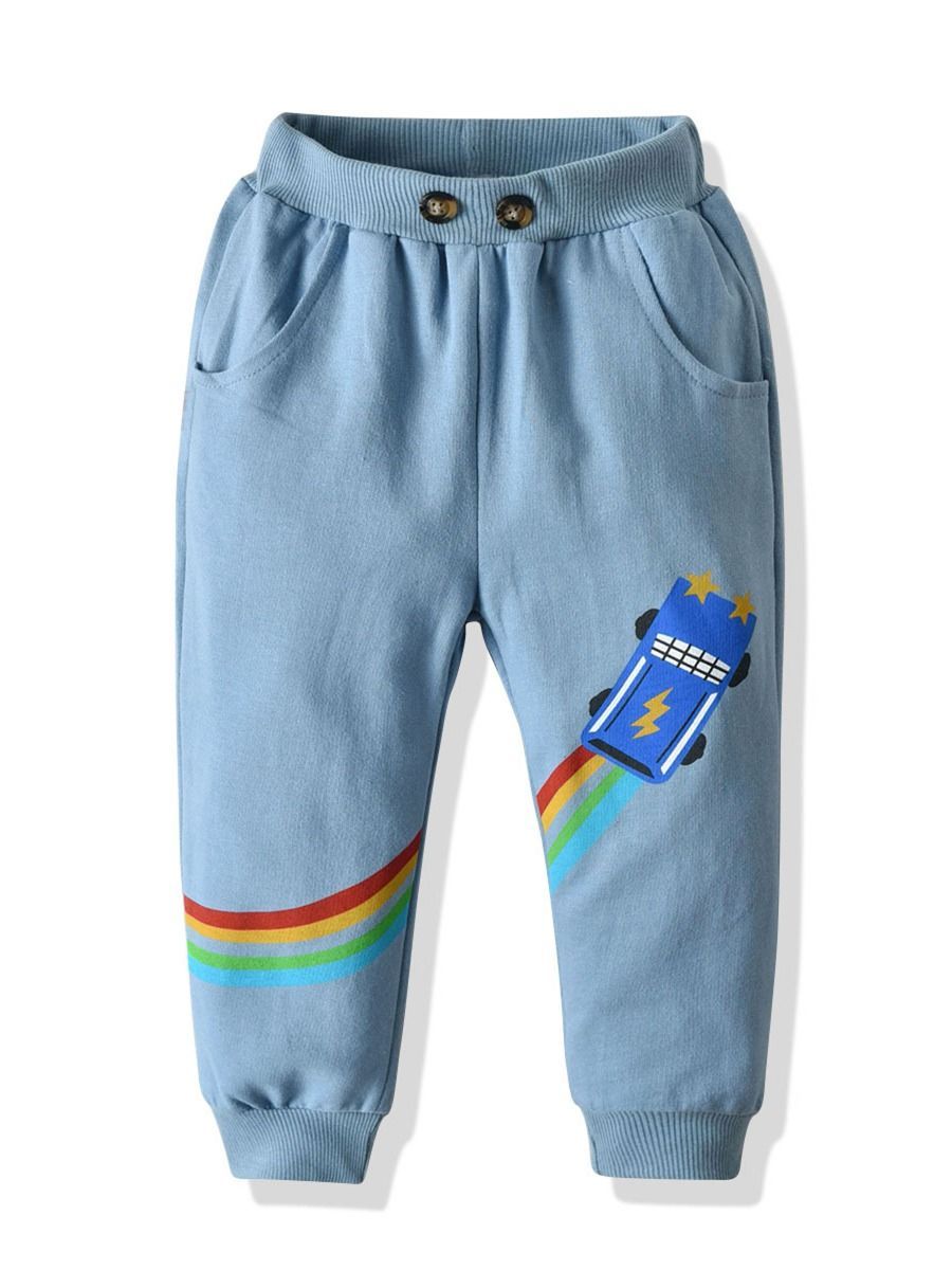 Fall Toddler Little Boy Cartoon Printed Causal Pants - dianjiang-