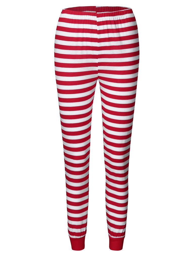 Family Matching 2-Piece Christmas Deer Stripe Loungewear - dianjiang-