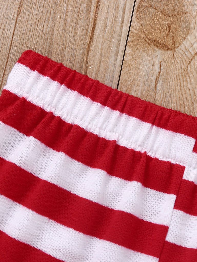 Family Matching 2-Piece Christmas Deer Stripe Loungewear - dianjiang-