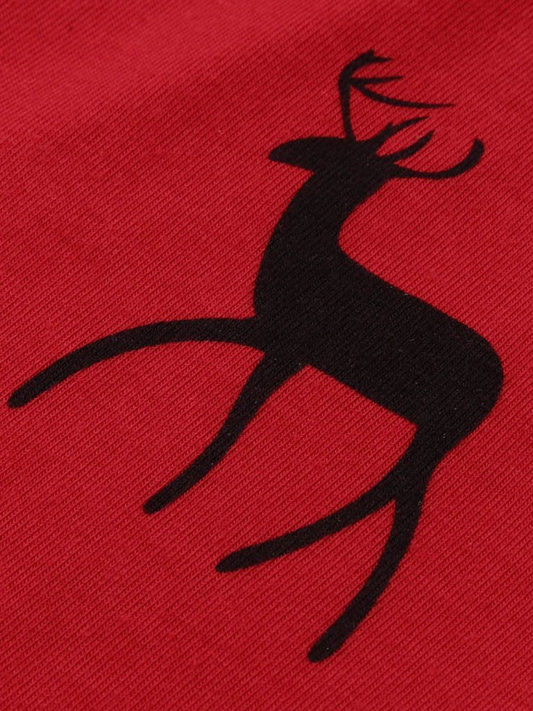 Family Matching 2-Piece Christmas Deer Stripe Loungewear - dianjiang-