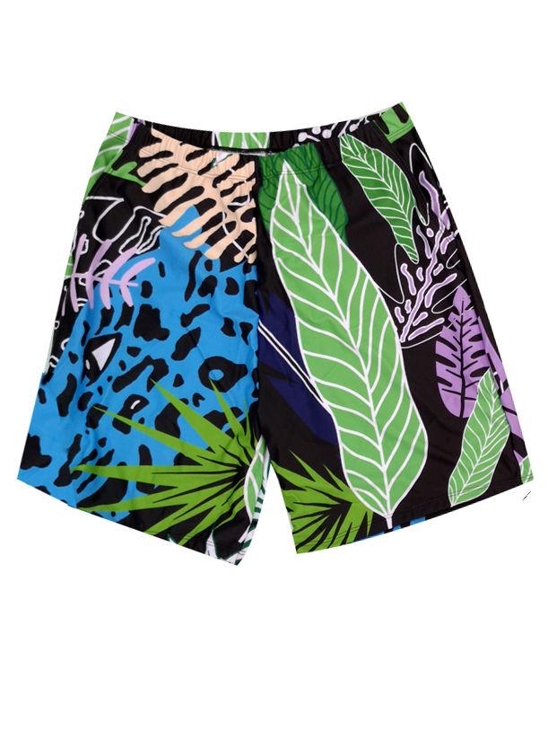 Family Matching Selva Leaf Print Swimming Suit Beach Wear - dianjiang-