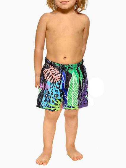 Family Matching Selva Leaf Print Swimming Suit Beach Wear - dianjiang-