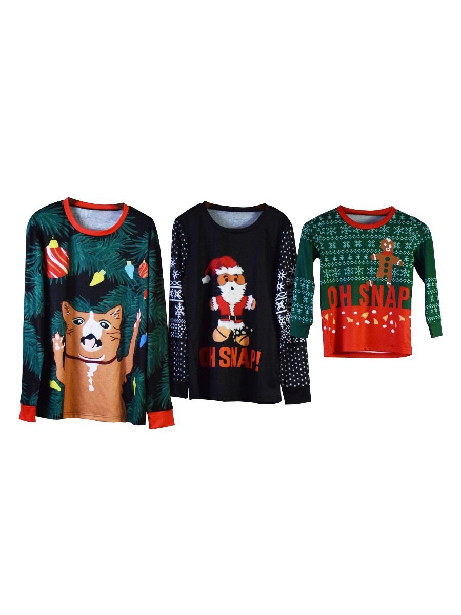 Family Matching XMAS Theme Long-sleeved Tee - dianjiang-