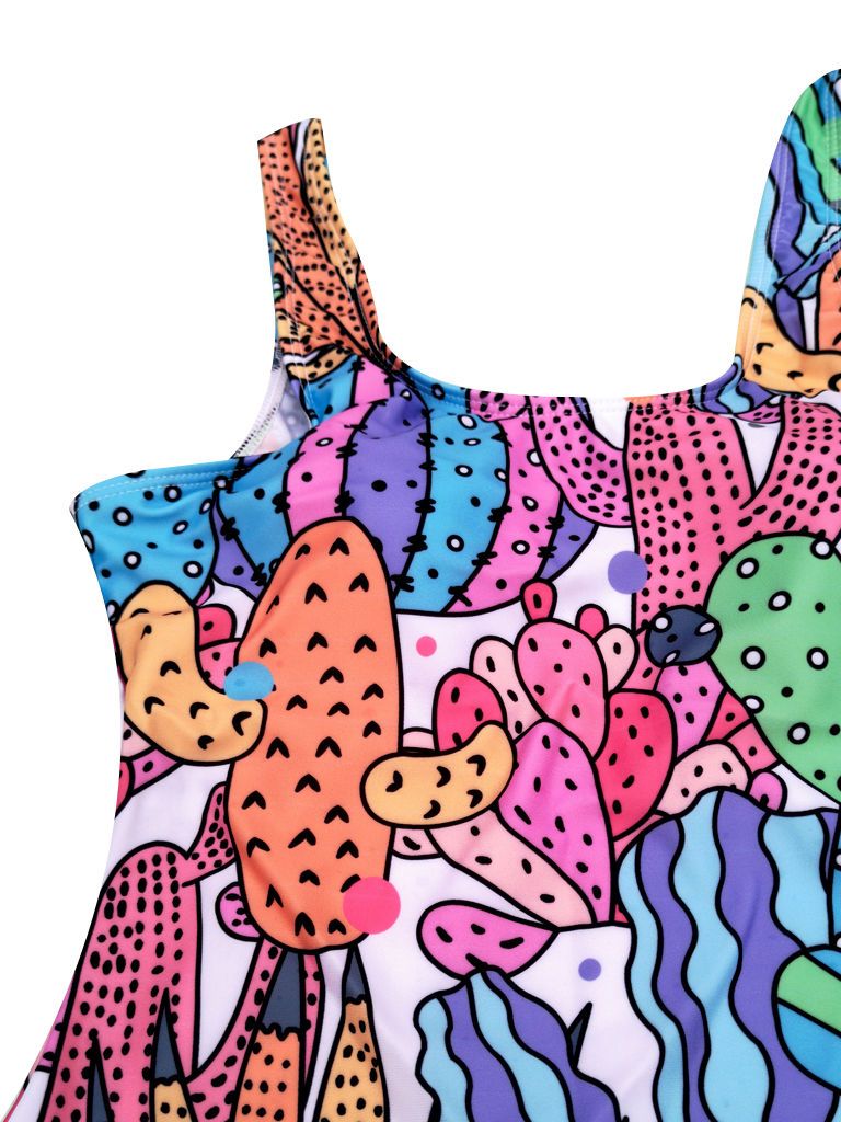 Family Outfit Cactus Pattern One Piece Swimwear Bikini - dianjiang-