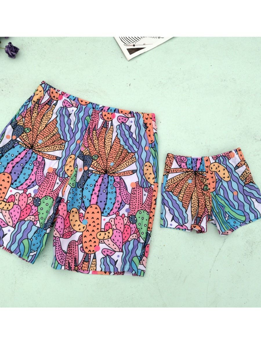 Family Outfit Cactus Pattern One Piece Swimwear Bikini - dianjiang-