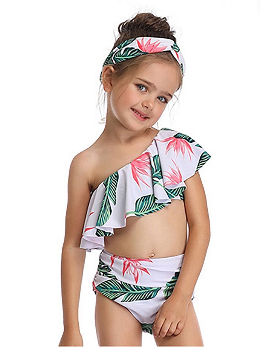 Fashion 2-Piece Mom & Me Leaf Print Tankini Swimwear - dianjiang-