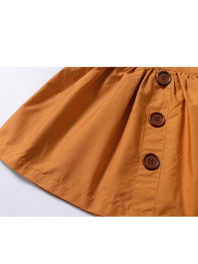 Fashion Baby Girl Buttoned Solid Color A-line Skirt - dianjiang-