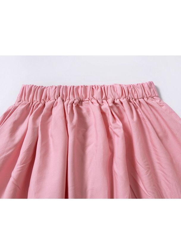 Fashion Baby Girl Buttoned Solid Color A-line Skirt - dianjiang-