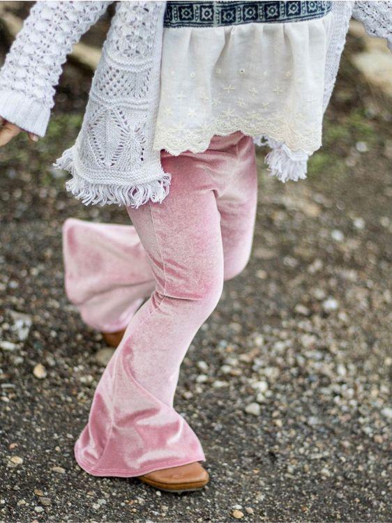 Fashion Baby Toddler Girls Elastic Waist Bell Bottom Pants - dianjiang-