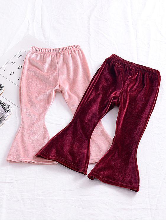 Fashion Baby Toddler Girls Elastic Waist Bell Bottom Pants - dianjiang-
