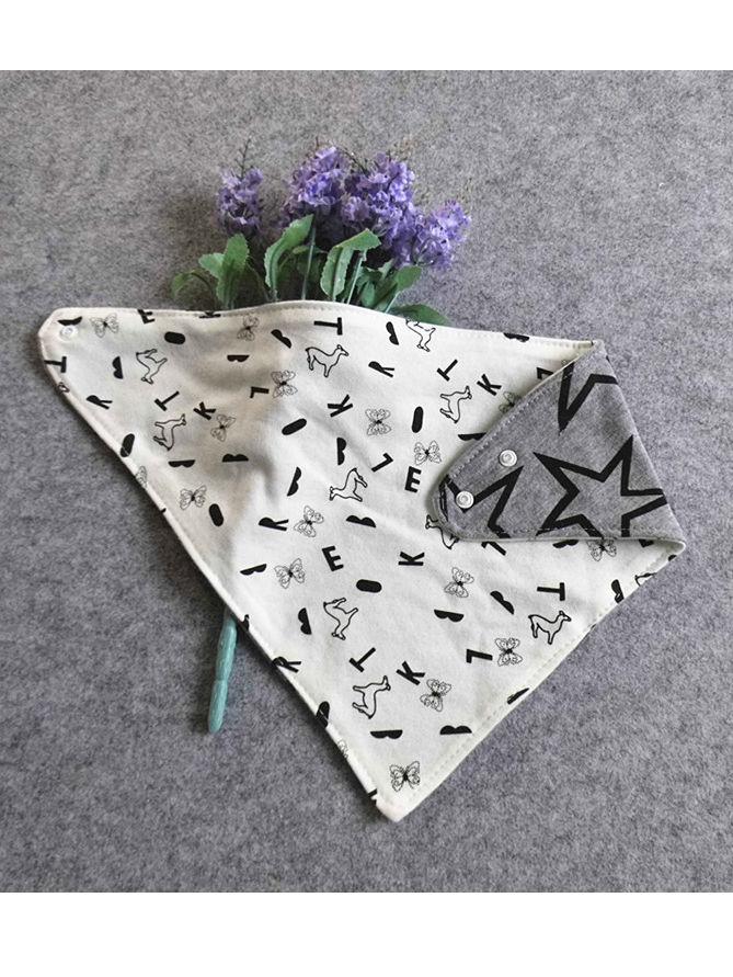 Fashion Big Star Print Baby Bib - dianjiang-