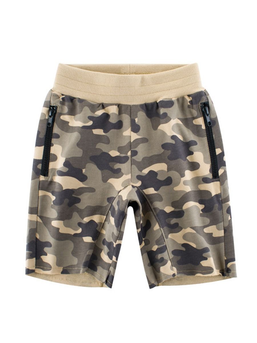 Fashion Camouflage Casual Shorts Big Little Boys Bottom - dianjiang-