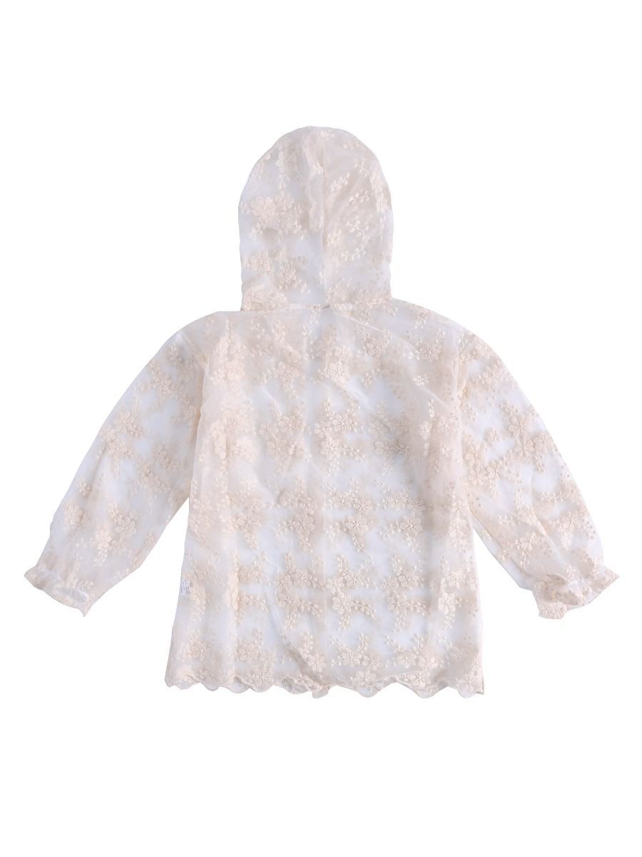 Fashion Girl Flower Lace Hooded Cardigan - dianjiang-